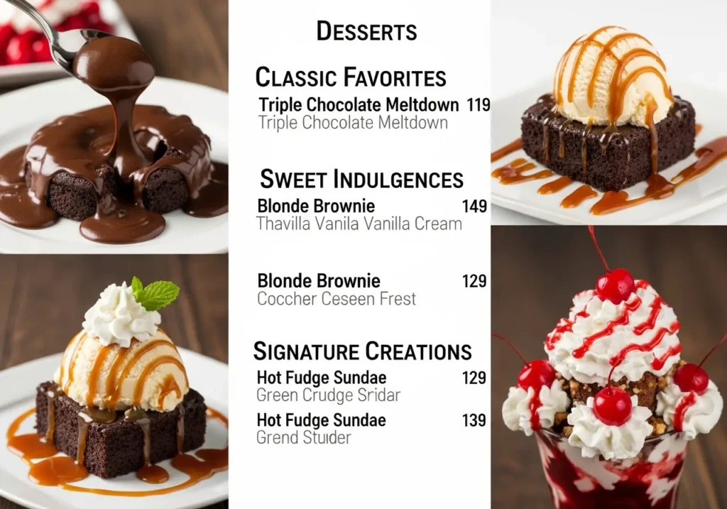 Applebee's Dessert Menu
