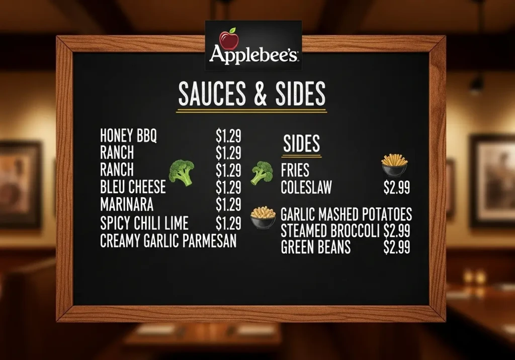 Applebee's Sauces & Sides Menu