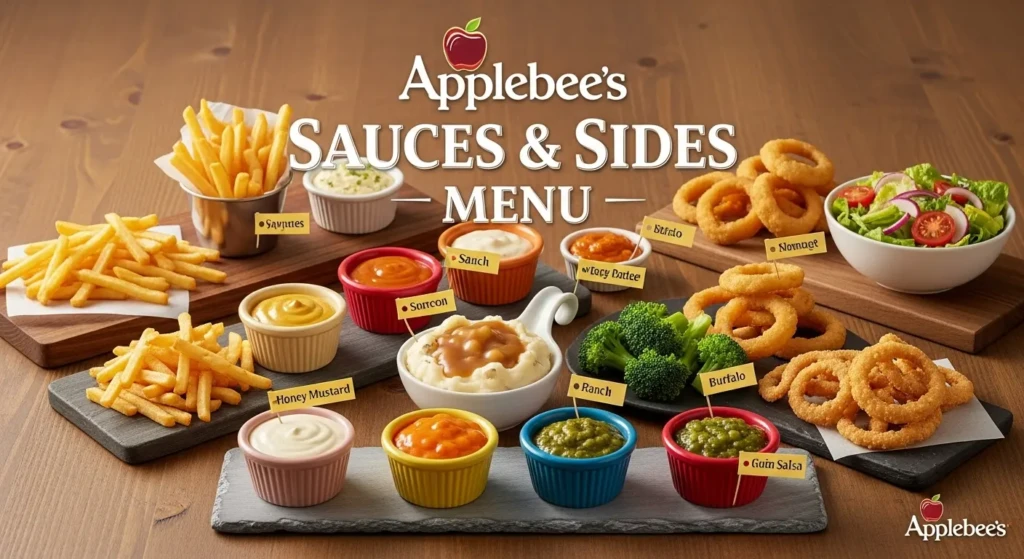 Applebees Sauces & Sides Menu.