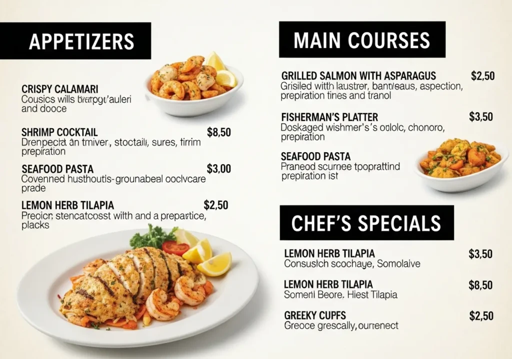 Applebees' Seafood Menu